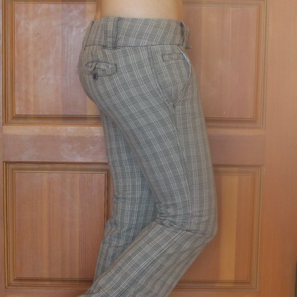 BeBop Grey Tartan Pants - Picture 1 of 10